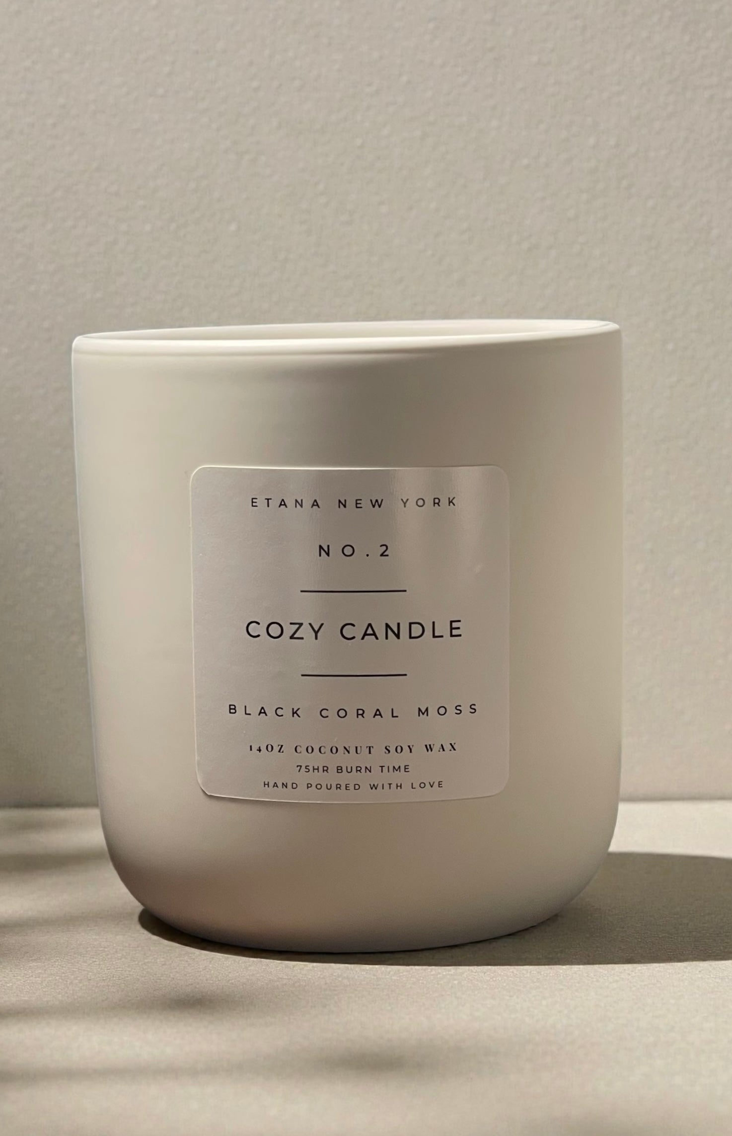 Musgo de coral negro - 14 oz. vela acogedora