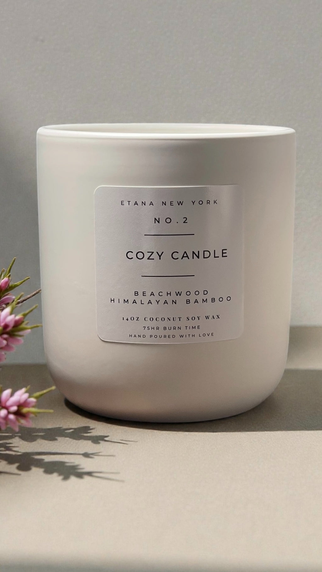 Beachwood y bambú del Himalaya - 14 oz. vela acogedora