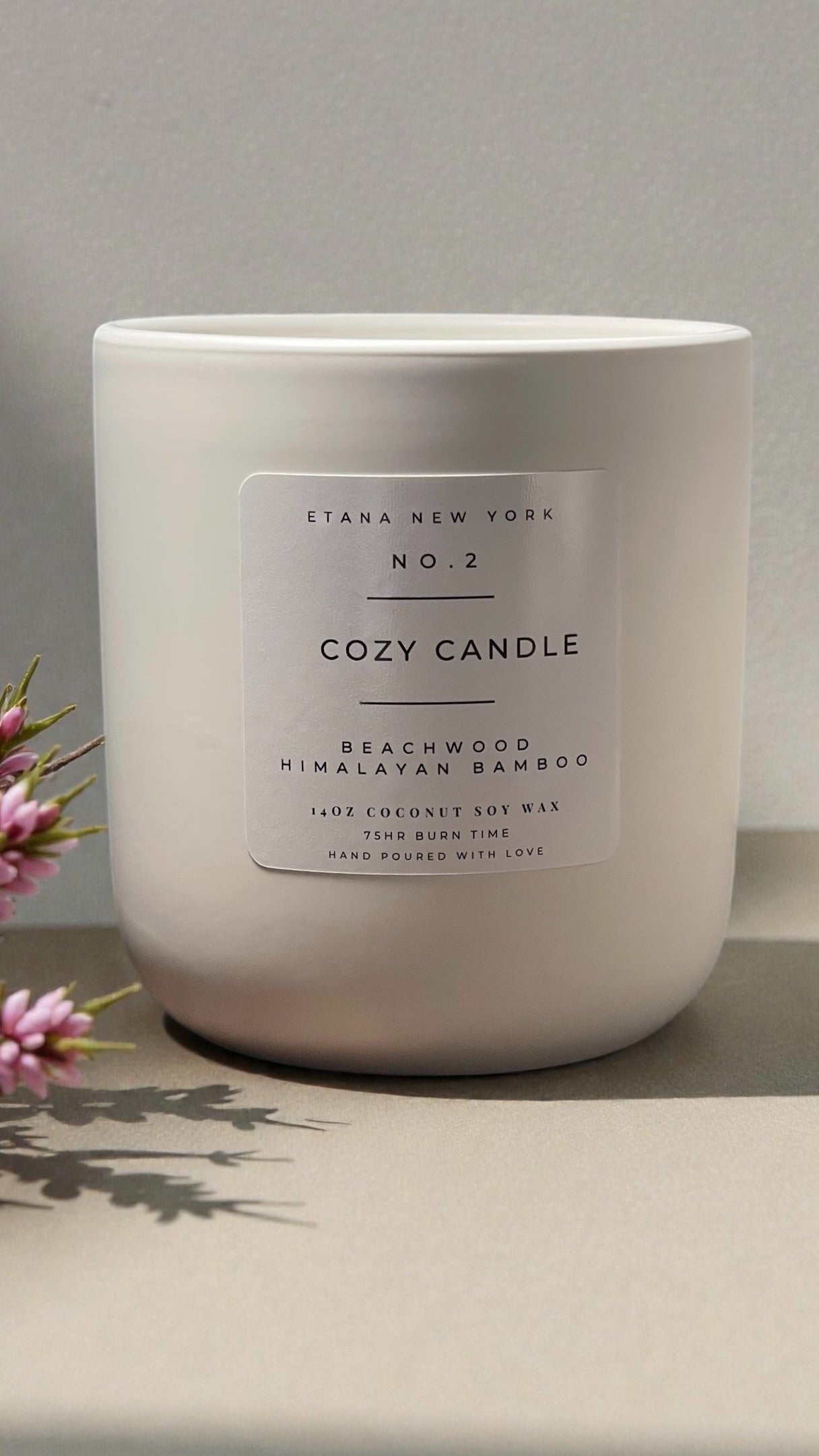 Beachwood y bambú del Himalaya - 14 oz. vela acogedora