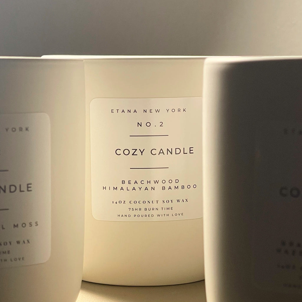 Beachwood y bambú del Himalaya - 14 oz. vela acogedora