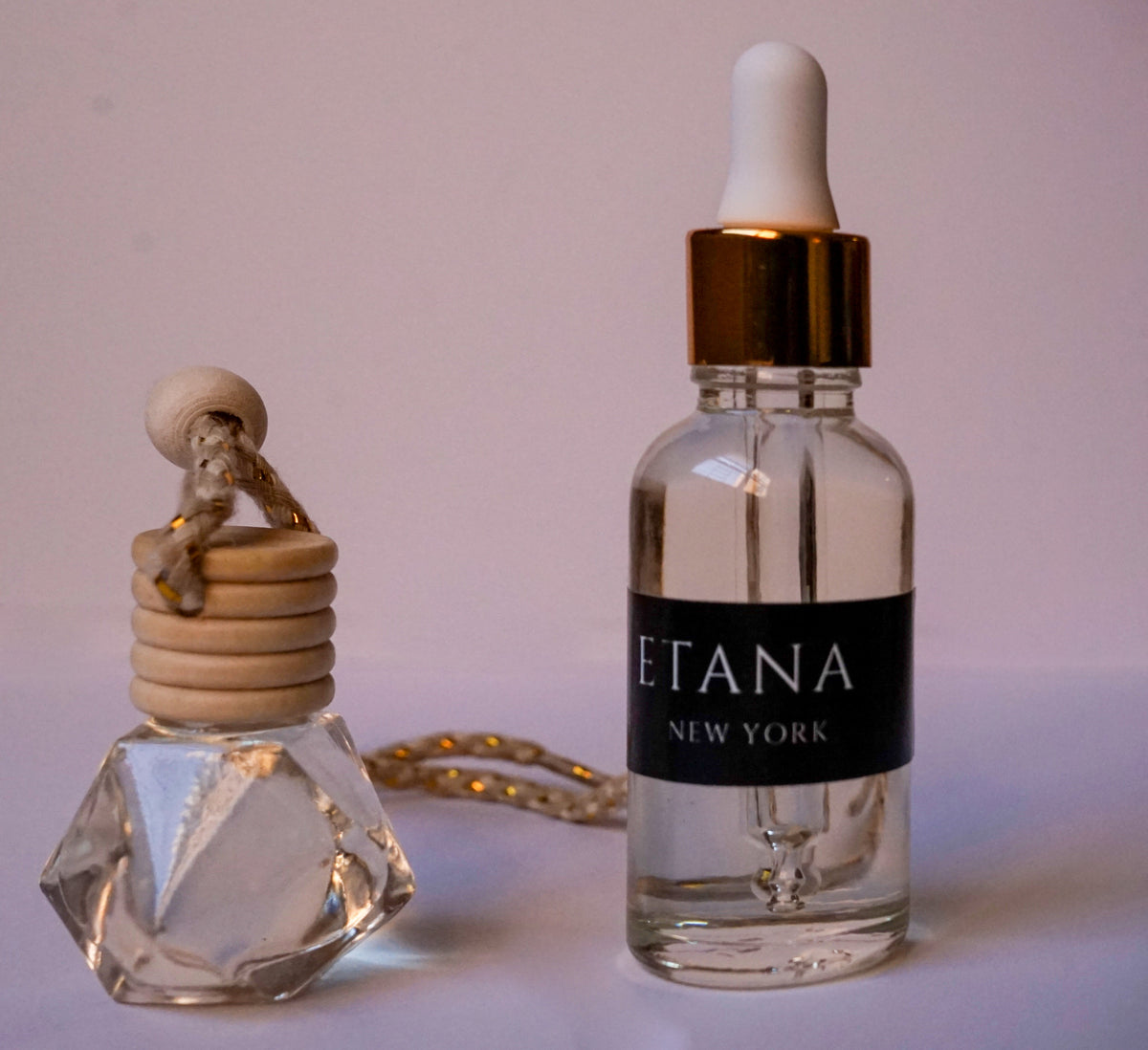 Car diffuser bundle with 1 oz. Glass dropper diffuser to refill your car diffuser