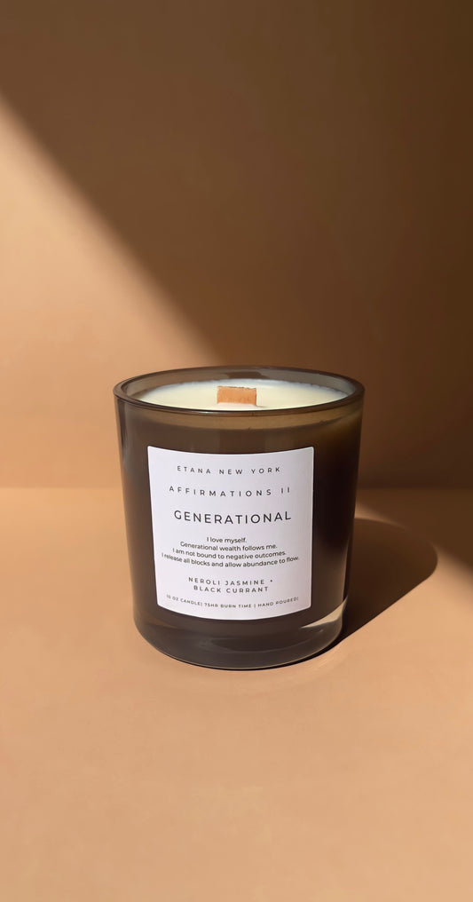 Generational Affirmations Neroli Jasmine + Black Currant Candle