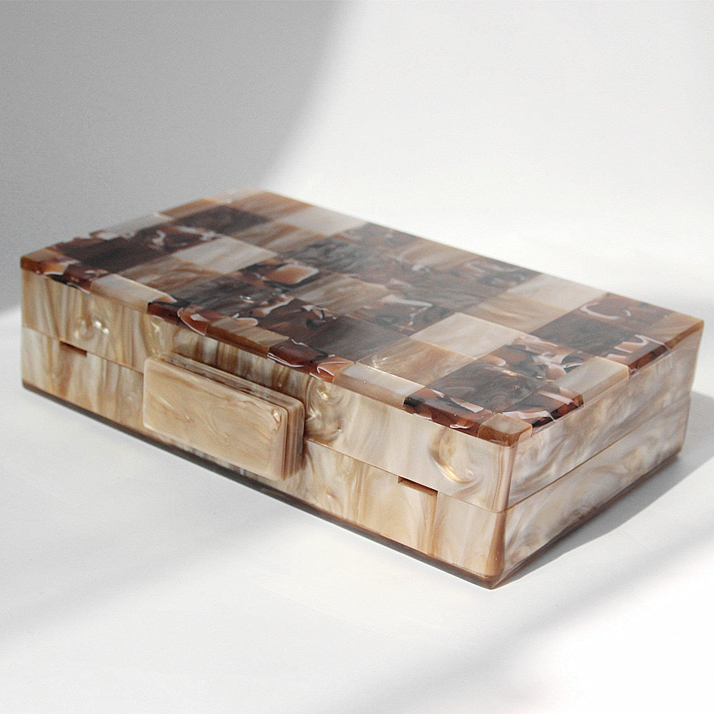 Neema Marble Clutch Bag