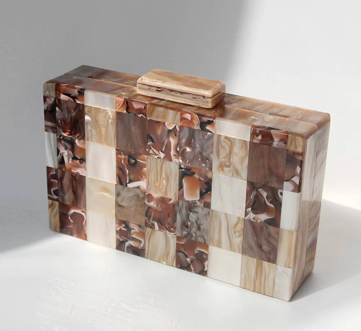 Neema Marble Clutch Bag