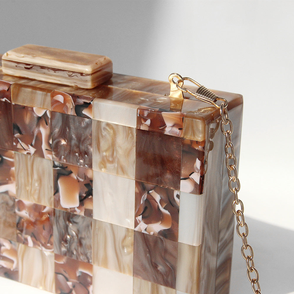 Neema Marble Clutch Bag